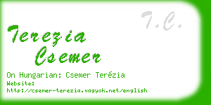 terezia csemer business card