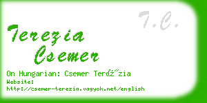 terezia csemer business card